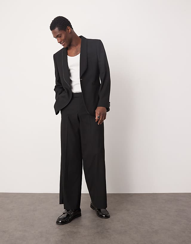 Asos ASOS DESIGN Slim Shawl Lapel Dinner Jacket In Black