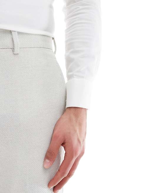 Asos ASOS DESIGN Slim Suit Trousers Wool Blend In Light Grey
