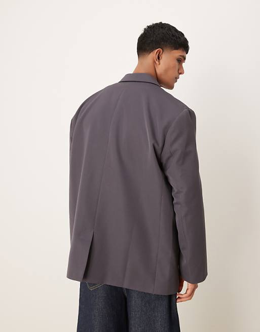 Asos ASOS DESIGN Slouchy Oversized Blazer In Charcoal