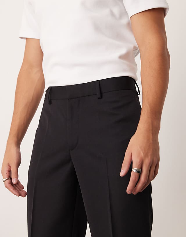 Asos ASOS DESIGN Smart Cigarette Fit Trousers In Black