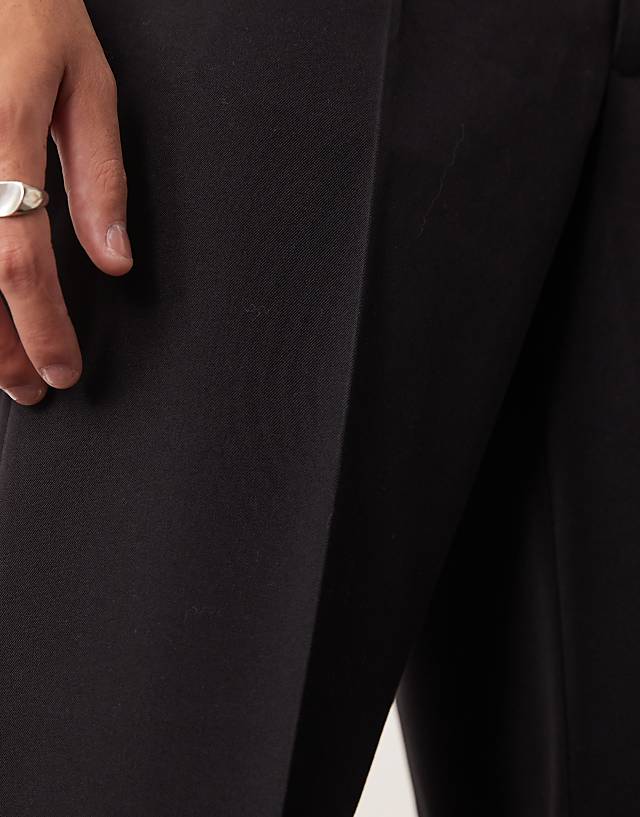Asos ASOS DESIGN Smart Cigarette Fit Trousers In Black