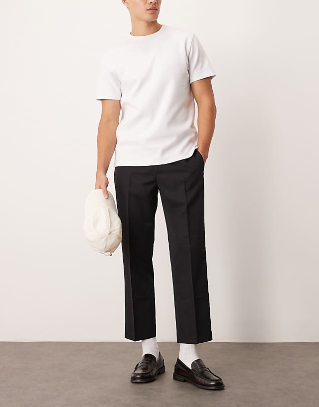 asos ASOS DESIGN smart cigarette fit trousers in black