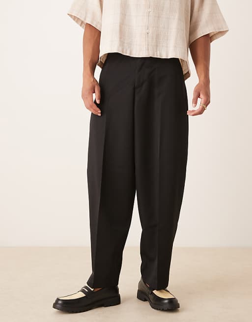 Asos ASOS DESIGN Smart Extreme Tapered Trousers In Black