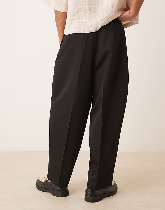 Asos ASOS DESIGN Smart Extreme Tapered Trousers In Black