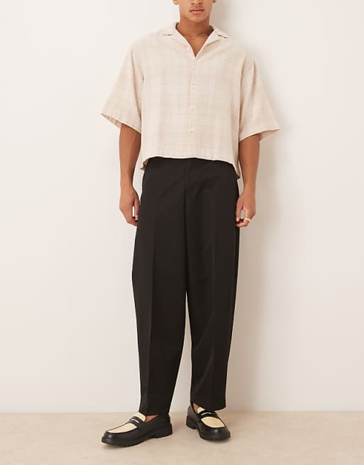 asos ASOS DESIGN smart extreme tapered trousers in black