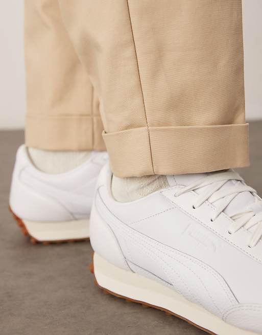 Asos ASOS DESIGN Smart Oversized Tapered Cotton Chino Trousers In Stone