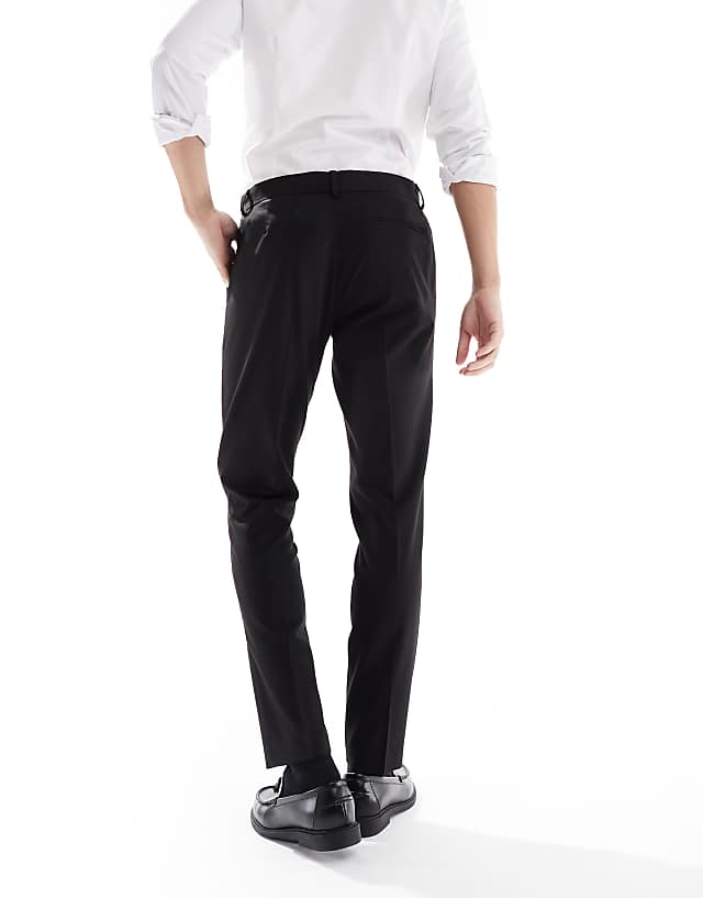 Asos ASOS DESIGN Smart Skinny Fit Trousers In Black