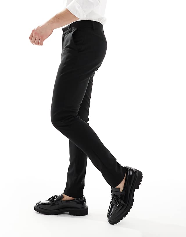 Asos ASOS DESIGN Smart Skinny Fit Trousers In Black