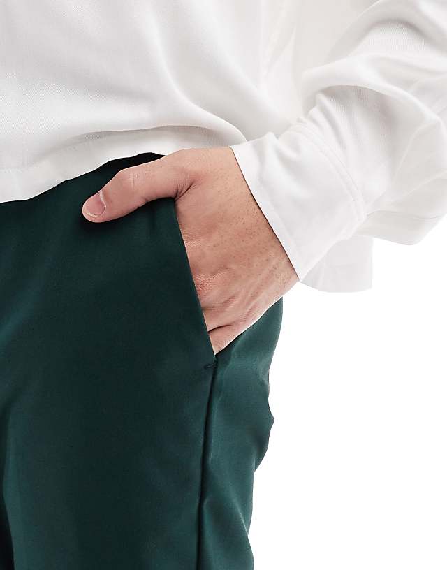 Asos ASOS DESIGN Smart Slim Fit Trousers In Forest Green