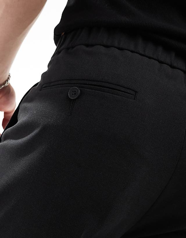 Asos ASOS DESIGN Smart Straight Crop Trouser In Black