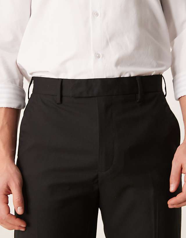 Asos ASOS DESIGN Smart Tapered Fit Trousers In Black