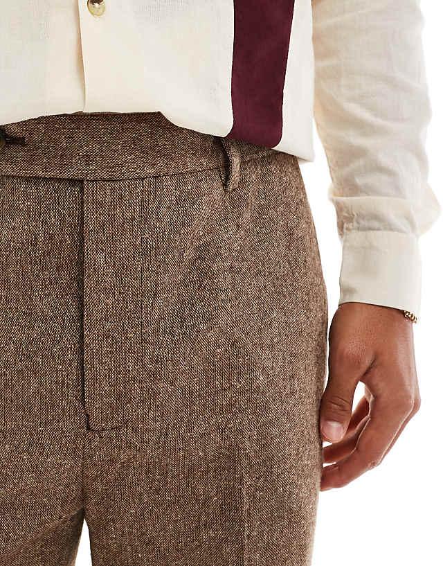 Asos ASOS DESIGN Smart Tapered Fit Wool Mix Trousers
