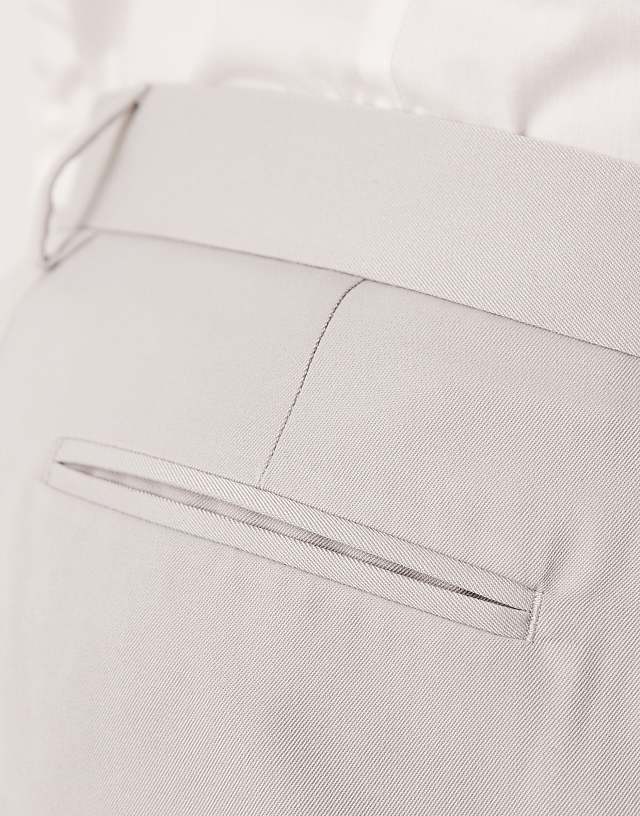 Asos ASOS DESIGN Smart Tapered Trousers In Light Grey