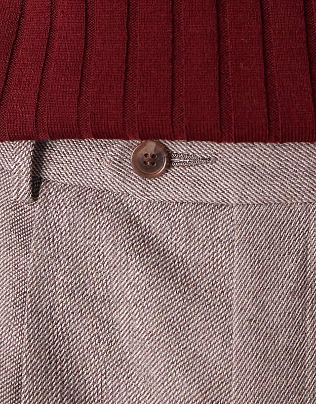 Asos ASOS DESIGN Smart Wide Leg Wool Mix Trousers In Light Brown