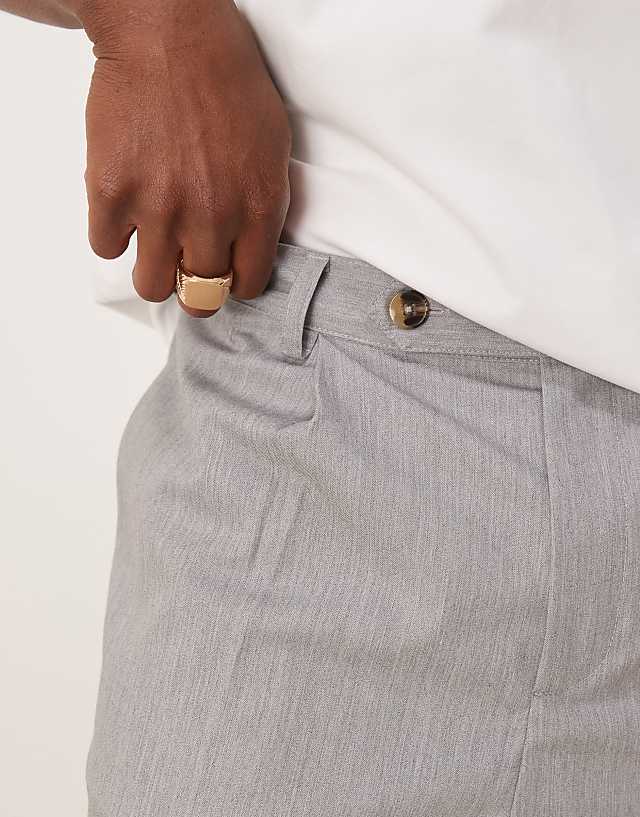 Asos ASOS DESIGN Straight Fit Smart Shorts In Green