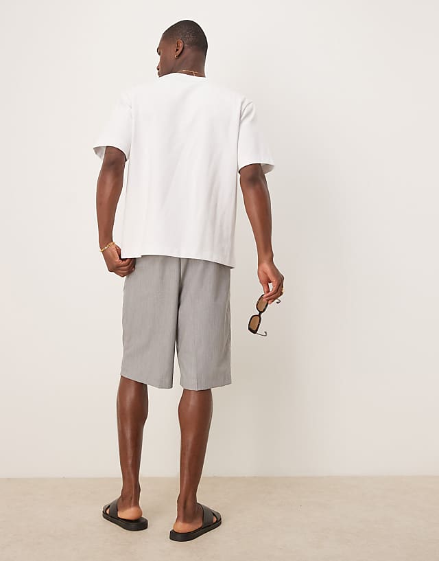 Asos ASOS DESIGN Straight Fit Smart Shorts In Green