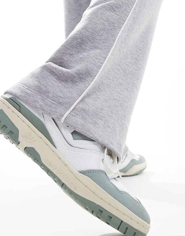 Asos ASOS DESIGN Straight Leg Joggers In Grey Marl With White Side Tape