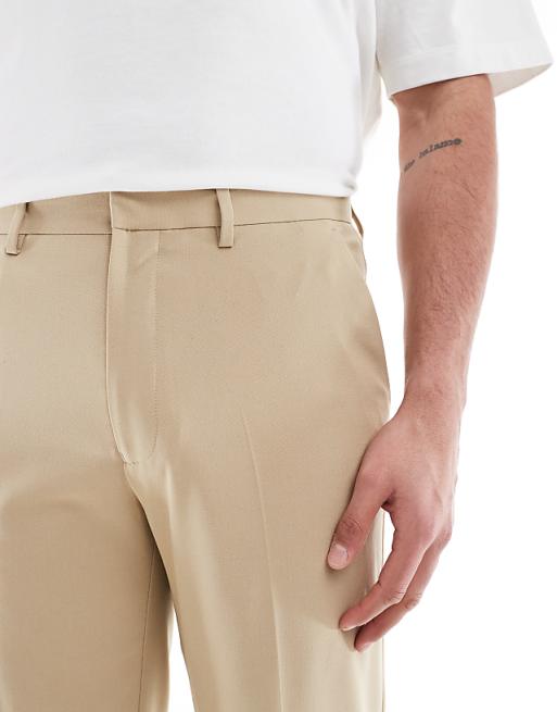 Asos ASOS DESIGN Straight Leg Suit Trousers In Stone