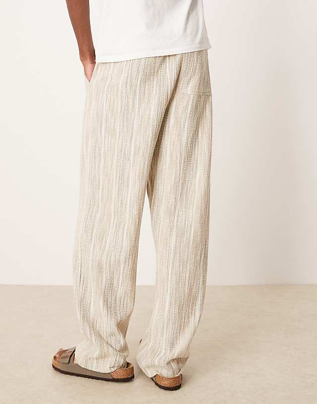 Asos ASOS DESIGN Straight Leg Textured Joggers In Sage Green