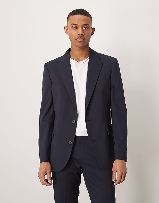 asos ASOS DESIGN suit in skinny fit and navy colour
