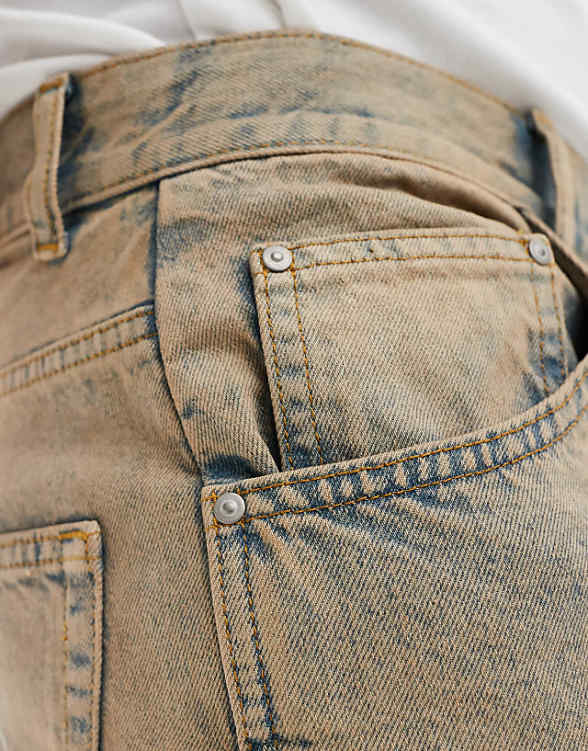Asos ASOS DESIGN Super Baggy Fit Jeans In Orange Tint
