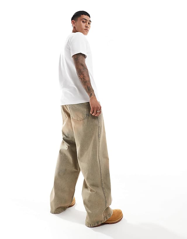 Asos ASOS DESIGN Super Baggy Fit Jeans In Orange Tint