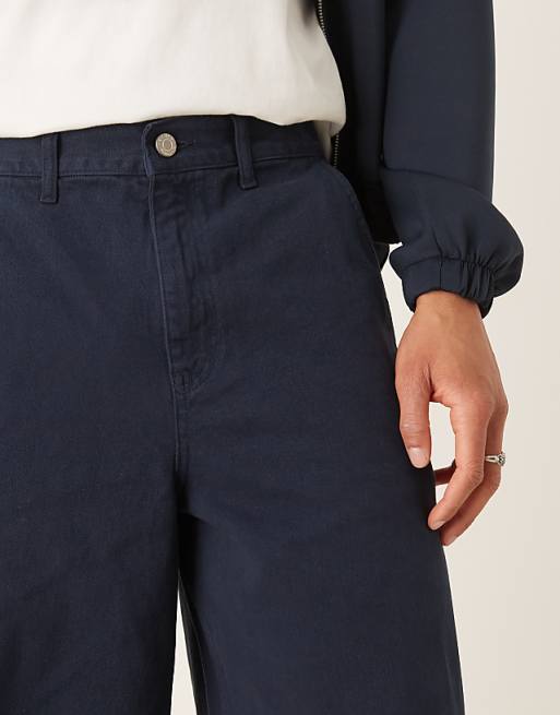 Asos ASOS DESIGN Super Baggy Trouser With Seam Detail In Navy