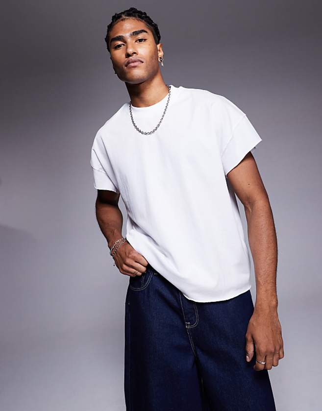 asos ASOS DESIGN super heavyweight oversized boxy t-shirt in white