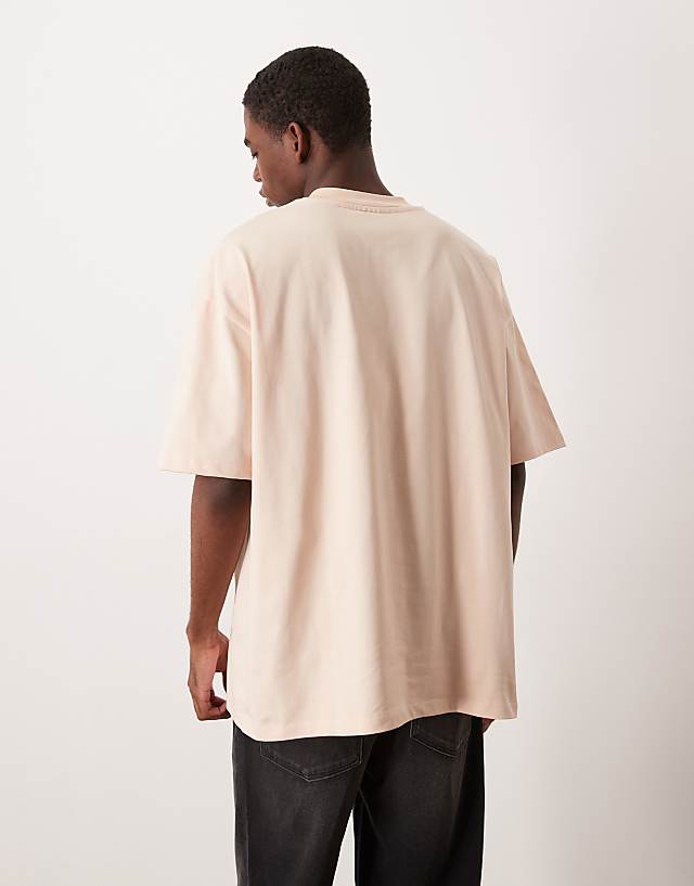 Asos ASOS DESIGN Super Heavyweight Oversized T-shirt In Beige