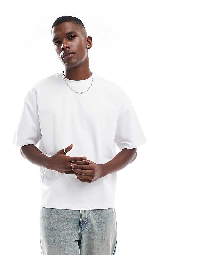 asos ASOS DESIGN super heavyweight oversized t-shirt in white