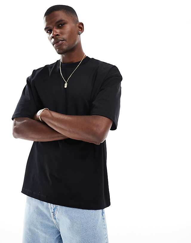asos ASOS DESIGN super heavyweight oversized t-shirt in black