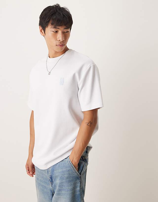 Asos ASOS DESIGN Super Heavyweight Premiumrelaxed T-shirt With Italy Graphic In White