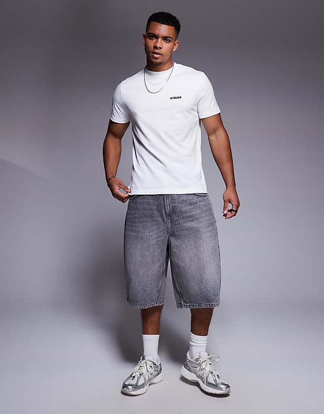 Asos ASOS DESIGN T-shirt With Atelier Graphic In White