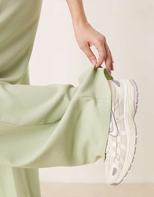 Asos ASOS DESIGN Tailored Linen Look Pull On Trousers In Green