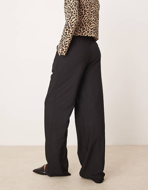 Asos ASOS DESIGN Tall Tailored Relaxed Straight Leg Trousers In Black