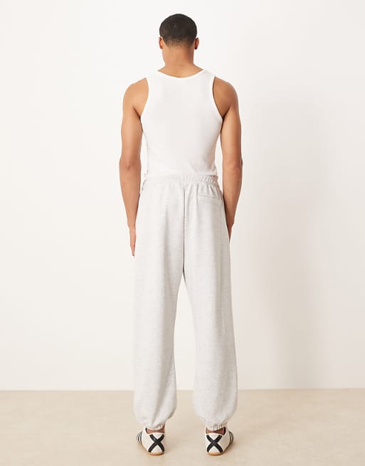 Asos ASOS DESIGN Tapered Fit Loopback Jogger In Grey Marl