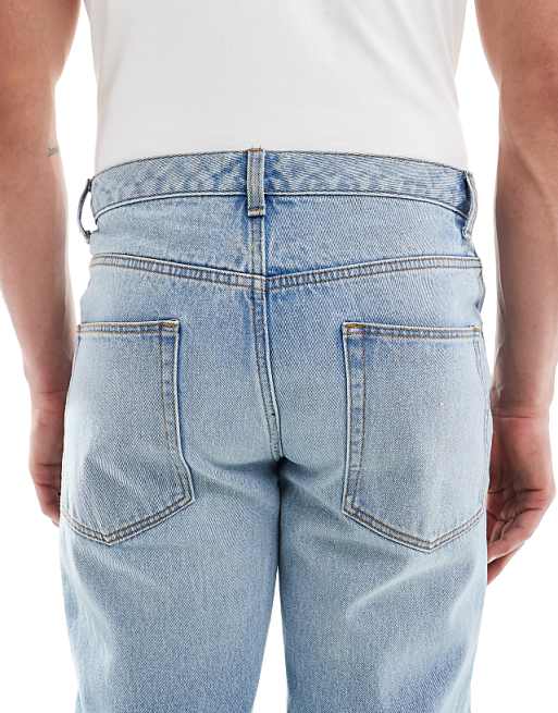 Asos ASOS DESIGN Tapered Jeans In Vintage Light Blue Wash