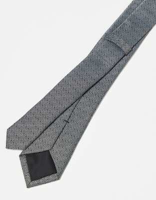 Asos ASOS DESIGN Tie With Greek Wave Pattern In Black