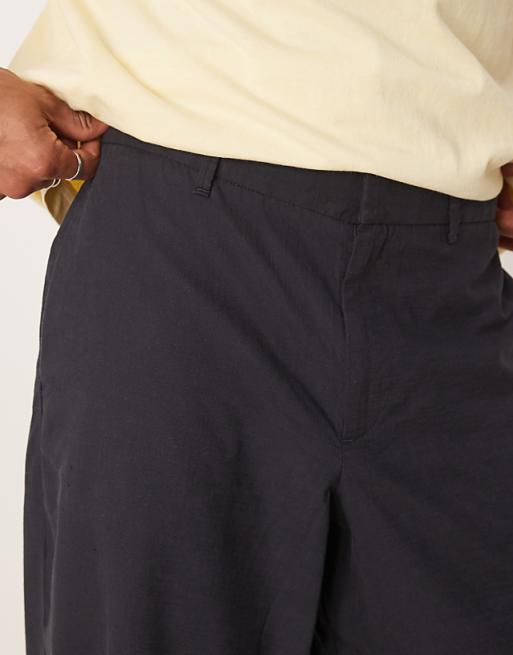 Asos ASOS DESIGN Twisted Horseshoe Trouser In Black