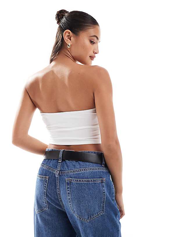 Asos ASOS DESIGN Ultimate Crop Bandeau Top 2 Pack In Multi