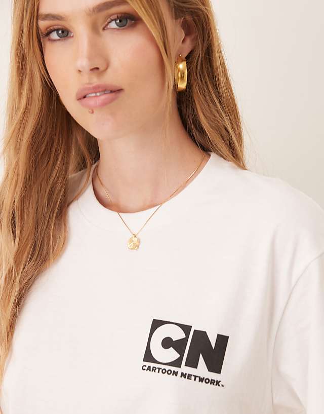 Asos ASOS DESIGN Unisex Oversized T-shirt With Adventure Time Prints In White