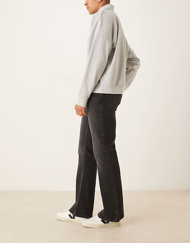 Asos ASOS DESIGN Vintage Flare Jeans In Washed Black
