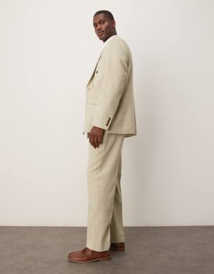 Asos ASOS DESIGN Wool Blend Double Breasted Regular Suit In Light Green