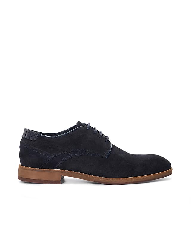 asos Dune London Bridon suede brogues shoe in navy