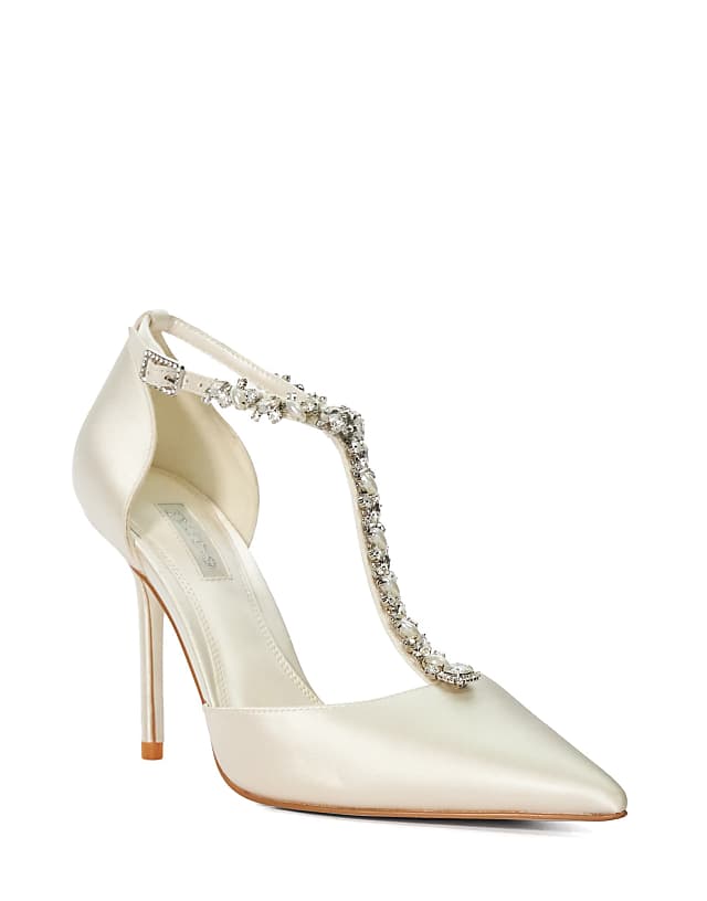 Asos Dune London Devotional Bridal Heels In Ivory