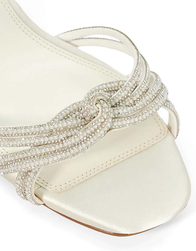 Asos Dune London Moments Bridal Heels In Ivory