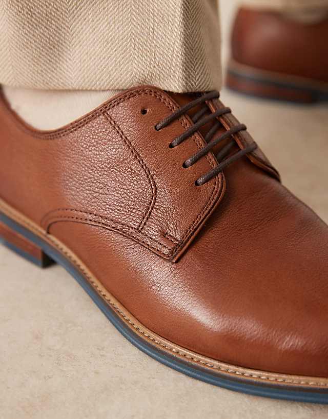 Asos Dune London Stanley Brogues In Tan
