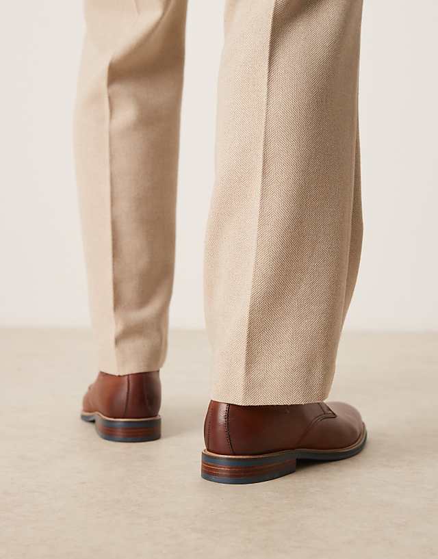 Asos Dune London Stanley Brogues In Tan