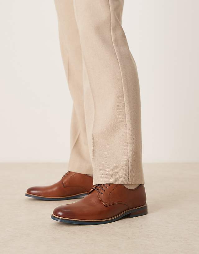 Asos Dune London Stanley Brogues In Tan
