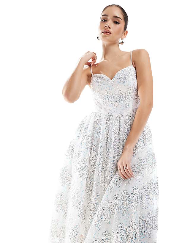 Asos Elliatt Harrow Dress In Multi